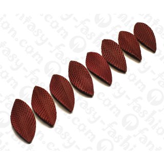 Wasserschlangen Leder Twisted Leaf 57x27mm_Shadow Purple Matte