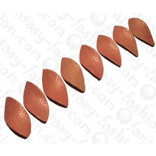 Wasserschlangen Leder Twisted Leaf 57x27mm_Pink Lady Shiny