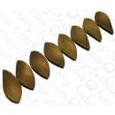 Wasserschlangen Leder Twisted Leaf 57x27mm_Dark Gold