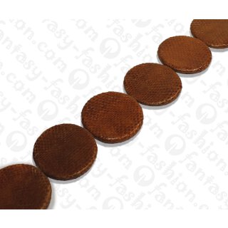 Wasserschlangen Leder Flat Round 58mm_Tortoise Shell Shiny