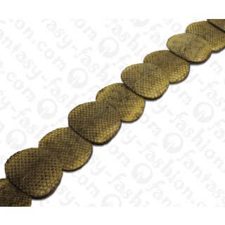 Wasserschlangen Leder Irregular Round 45mm_Natural Tiger Shiny