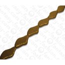 Wasserschlangen Leder Flat Irregular Oval 65x37x10mm_E-Gold