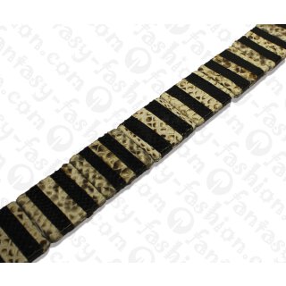 Watersnake leather Flat Square 50mm_Natural Tiger Shiny