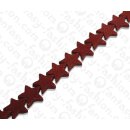 Watersnake leather Star Shape 25mm_Mineral Red Shiny