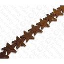 Watersnake leather Star Shape 35mm_Bronze