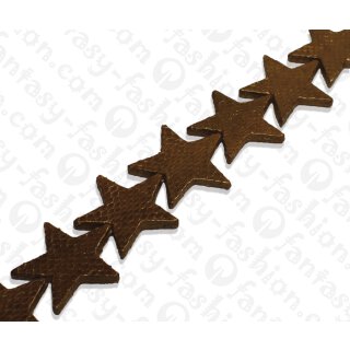 Wasserschlangen Leder Star Shape 45mm_Bronze