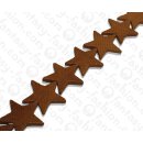 Watersnake leather Star Shape 45mm_Nutmeg Shiny