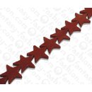 Watersnake leather Star Shape 35mm_Mineral Red Matte