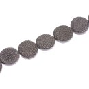 Stingray leather round / ca.28x9mm / Grey / 14pcs.