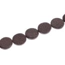 Rochenleder  round / ca.28x9mm / Brown / 14pcs.
