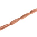 Stingray leather long teardrops / ca.50x15mm / Copper /...