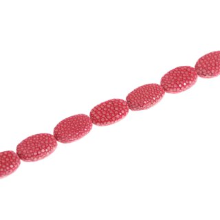 Rochenleder  drops oval klein / ca.25x15mm / Pink / 16pcs.
