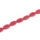 Stingray leather drops oval small / ca.25x15mm / Pink /...