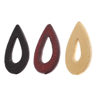 Rochenleder calar Tropfen / ca.64x40mm / 6pcs.