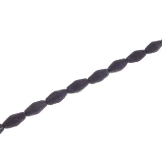 Rochenleder double cone navy blue non polish / ca.30x15 mm / 14pcs.