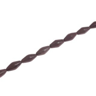 Rochenleder double cone brown polish / ca.40x18mm / 10pcs.