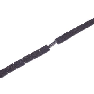 Stingray leather square navy blue non polish / ca.22x6mm / 18pcs.