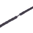 Rochenleder square navy blue non polish / ca.22x6mm / 18pcs.