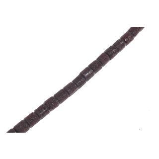 Stingray leather cylinder brown non polish / ca.18mm / 23pcs.