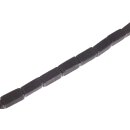 Rochenleder rectangle black polish / ca.40x16mm / 11pcs.