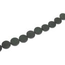 Rochenleder flat round dark green polish / ca.35x8mm /...