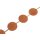 Rochenleder ufo orange polish / ca.60x5mm / 5pcs.