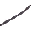 Rochenleder double cone black polish / ca.56x18mm / 7pcs.