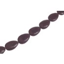 Rochenleder teardrop   violet polish / ca.50x32x12mm / 9pcs.