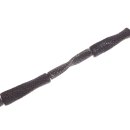 Rochenleder long twist black polish / ca.80x20x10mm / 5pcs.