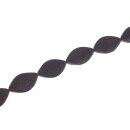 Rochenleder rhombus black polish / ca.50x32x10mm / 8pcs.