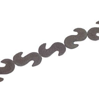 Rochenleder S form dark green non polish / ca.50x13x6mm / 8pcs.