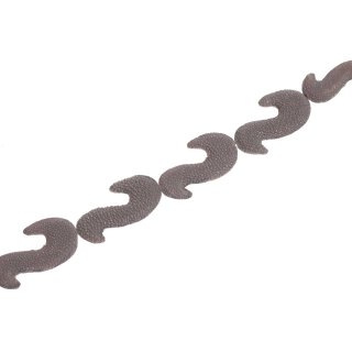 Rochenleder S form grey non polish / ca.50x13x6mm / 8pcs.