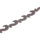 Rochenleder S form grey non polish / ca.50x13x6mm / 8pcs.