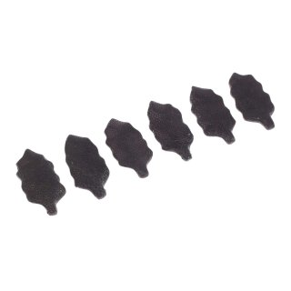 Rochenleder leaf black polish / ca.68mm / 6pcs.