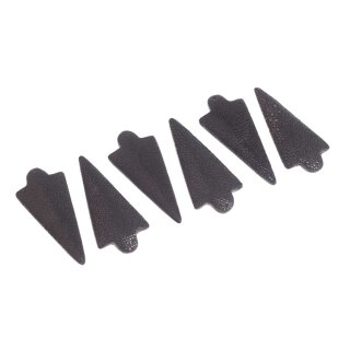 Rochenleder equilateral triangle black polish / ca.72mm / 6pcs.