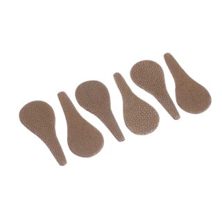 Stingray leather bottle biege polish / ca.80x4mm / 6pcs.