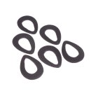 Rochenleder ring calar teardrop black polish / ca.75mm /...