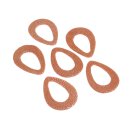 Rochenleder ring calar teardrop orange polish / ca.75mm /...