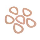 Rochenleder ring calar teardrop salmon polish / ca.70mm /...