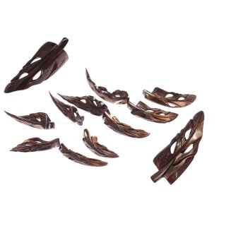 Muschel troca  leaf carving / 58x20mm