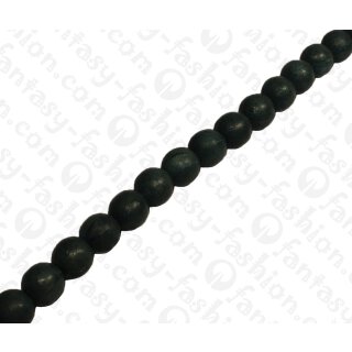 Cane Toad Leather Round Beads 15mm_Dark Blue Shiny