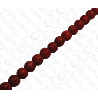 _Cane Toad Leather Round Beads 15mm_Red Shiny
