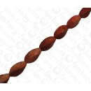 Cane Toad Leather Twisted Oval 35x15mm_Anemone Shiny