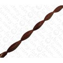 Cane Toad Leather Twisted Oval 50x15mm_Anemone Shiny