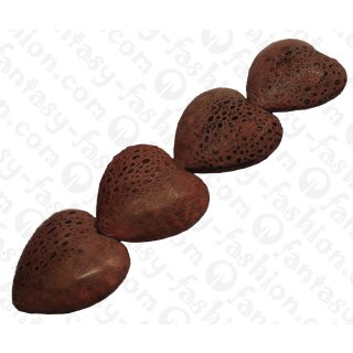 Cane Toad Leather Heart Shape 45x20mm