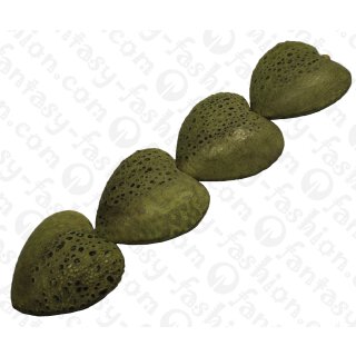 Froschleder Heart Shape 45x20mm_Lime Green Matte