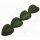 Cane Toad Leather Heart Shape 45x20mm_Green Matte