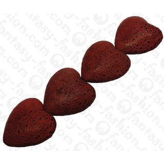 Froschleder Heart Shape 45x20mm_Red Matte
