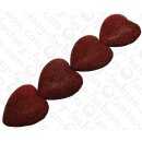 Cane Toad Leather Heart Shape 45x20mm_Red Matte