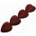 Cane Toad Leather Heart Shape 45x20mm_Red Matte